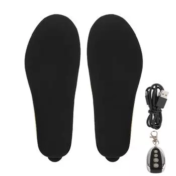Стельки с электрическим подогревом, перезаряжаемые через USB, грелки для ног с регулируемой температурой, подушка для обуви с подогревом S35-40