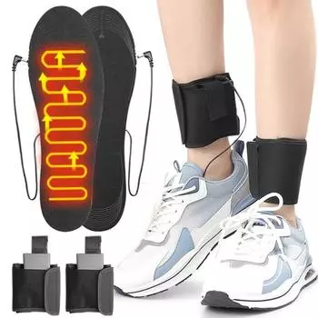 Стельки с подогревом для женщин и мужчин, электрические стельки для ног, термостельки для обуви