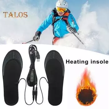 Стельки с подогревом от USB для зимы Стельки с регулируемой температурой для согрева ног Стельки с 3 уровнями подогрева Облегающие стельки с подогревом для занятий спортом на открытом воздухе A
