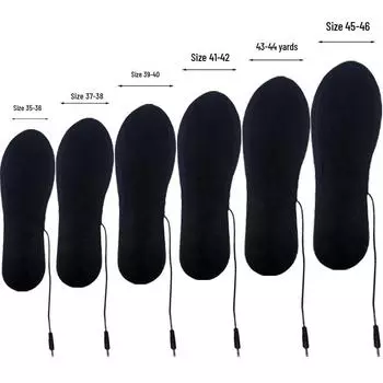 Стельки с подогревом, перезаряжаемые через USB - электрические грелки для ног на всю подошву