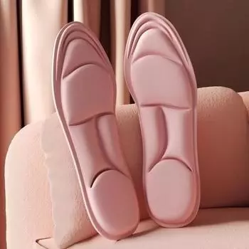 Стельки Yousheng 5D для обуви Дышащие стельки для бега Спортивные стельки Поддержка свода стопы Подошвенный фасциит Подушечки для обуви Вставки из пены с эффектом памяти для всех видов обуви M чёрный