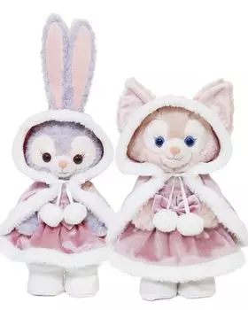 Stellalou Linabell Pink Cape Costume Clothes Set Plush Toy Sold Separately Clothes for Plush S Size Christmas Santa Poncho Pink Original Design Duffy