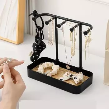 Стеллаж для демонстрации сережек из полипропилена с ящиком для хранения, настольная органайзерная подставка, аксессуары для душа белый