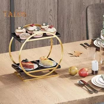 Стеллаж для хранения, 2-х уровневый, большой емкости, простая сборка, держатель для хранения лака для ногтей, помады, органайзер для косметики на столешницу в ванной комнате чёрный