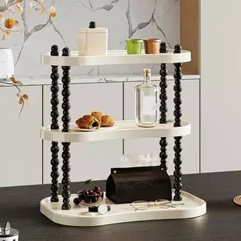 Стеллаж для хранения 3 яруса, большая несущая способность, органайзер для ванной комнаты, кухонный комод для хранения кружек, туалетный поднос, косметика для ухода за кожей, парфюмерия, кухня