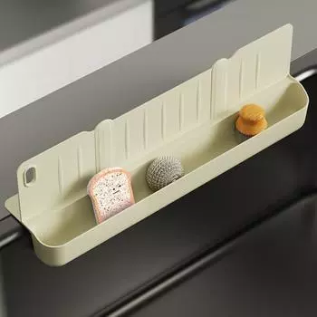 Стеллаж для хранения брызг раковины TPR, водонепроницаемая перегородка, защищающая от брызг, с прочной присоской, легко очищаемое крыло лимонно-желтый