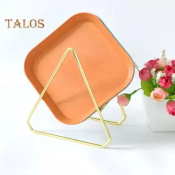 Стеллаж для хранения чаш, компактное хранение, практичное треугольное блюдо для костей, полка для слива, тарелка, органайзер, кухонный гаджет S золотистый