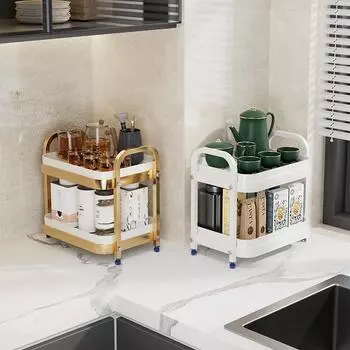 Стеллаж для хранения чашек, двойная подставка для чайных чашек, чайный сервиз, стеллаж для хранения, сливной лоток, домашние настольные чашки для воды белый