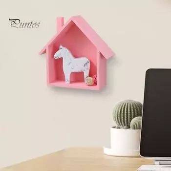 Стеллаж для хранения, деревянное украшение для дома, гладкий край, без заусенцев, простая установка, декоративная полка для небольшого дома, настенный органайзер фиолетовый