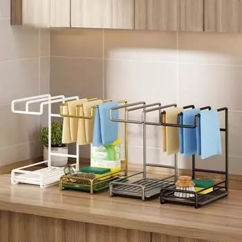 Стеллаж для хранения, держатель для полотенец, быстрый дренаж, настенный слив из нержавеющей стали для кухни без перфорации серый