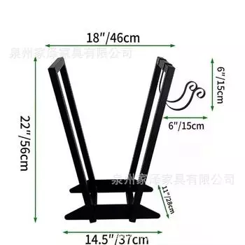 Стеллаж для хранения дров в помещении и на открытом воздухе, сверхмощный держатель для дров, деревянная полка для журналов со съемной стороной Type A чёрный