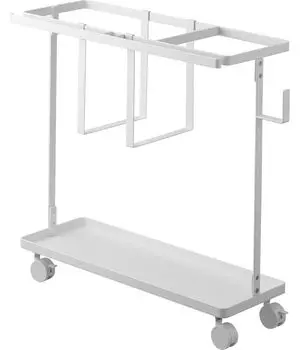 Стеллаж для хранения фитнес-товаров Yamazaki Jitsugyo с роликами, белый xx Tower, стеллаж для хранения товаров для тренировок с мышцами, примерно 1989 г.. Ш50,3 Г18,5 В45,5 см белый