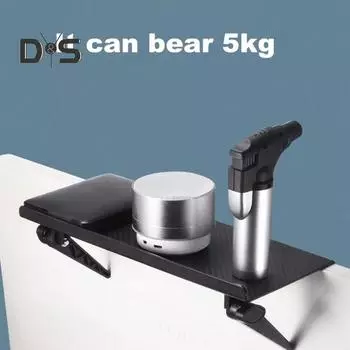 Стеллаж для хранения, грузоподъемность 5 кг, нескользящий, регулируемый угол, простая установка, подставка для телевизора и монитора, экономящий место органайзер чёрный