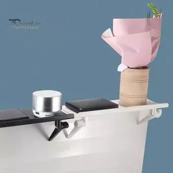 Стеллаж для хранения, грузоподъемность 5 кг, нескользящий, регулируемый угол, простая установка, подставка для телевизора и монитора, экономящий место органайзер чёрный