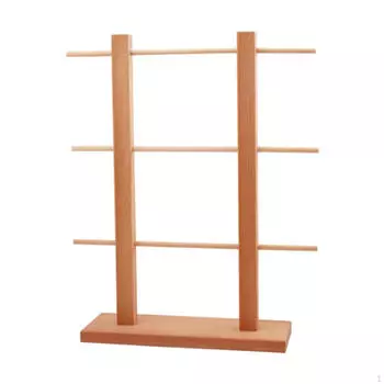 Стеллаж для хранения из бука, настольный органайзер, легкий, экономящий место, деревянная проволочная нить