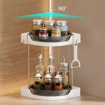 Стеллаж для хранения косметики Yousheng, органайзер для ванной комнаты, вместительный, устойчивый к ржавчине, вращающийся на 360 градусов, держатель для косметики, косметическая стойка