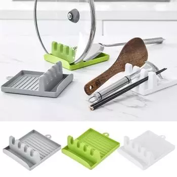 Стеллаж для хранения крышки кастрюли, противоскользящий многофункциональный держатель для ложки, шпателя, стойка для организации столешницы для дома серый