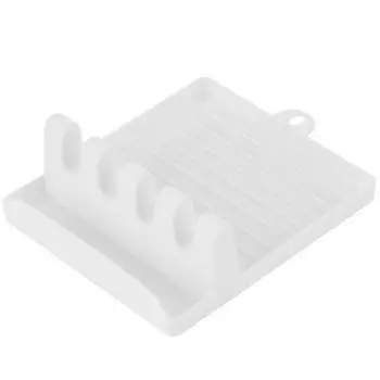 Стеллаж для хранения крышки кастрюли, противоскользящий многофункциональный держатель для ложки, шпателя, столешница, стеллаж для организации домашней кухни серый