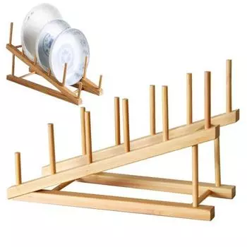 Стеллаж для хранения кухонной посуды, бамбуковая наклонная противоскользящая пластина, крышка кастрюли, чаша, держатель для сушки, разделочная доска, дренажная подставка