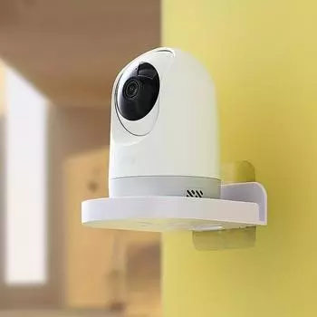 Стеллаж для хранения мониторов Неперфорированные настенные полки Настенный самоклеящийся кронштейн для хранения Фиксированный стеллаж Лоток для мониторинга прозрачный