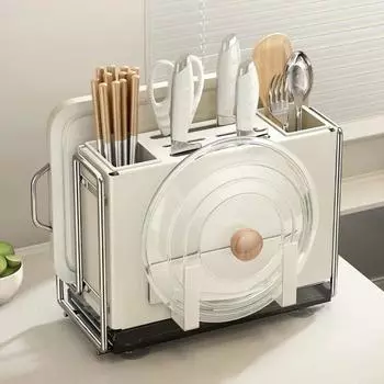 Стеллаж для хранения ножей и палочек для еды, кухонная полка для ножей, бытовая многофункциональная столешница, стеллаж для хранения разделочной доски style A1