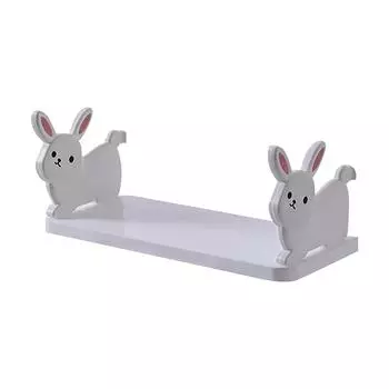 Стеллаж для хранения пасхальный кролик, стеллаж для хранения в ванной, неперфорированный многофункциональный настенный стеллаж для хранения на кухне One Size светло-серый