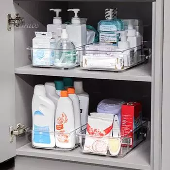 Стеллаж для хранения под раковиной, регулируемая по высоте органайзер для хранения с выдвижным ящиком, раздвижные колеса, 2-уровневый стеллаж для хранения на кухне, ванной, холодильнике A