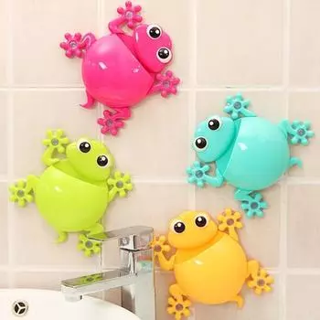 Стеллаж для хранения присоска держатель зубной щетки мультяшный геккон домашняя ванная комната 1 шт высокое качество настенное крепление уникальный 2