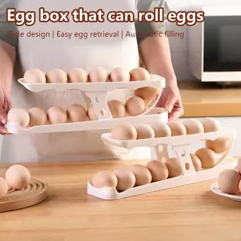 Стеллаж для хранения яиц в холодильнике, держатель для хранения яиц, раскладывающийся диспенсер для яиц, ящик для хранения в холодильнике