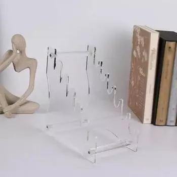 Стеллаж для хранения резаков, акриловый держатель для столовых приборов, прозрачный универсальный стенд для резки резака, органайзер на столешнице для кухни, ресторана прозрачный