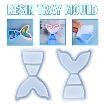 Стеллаж для хранения рыбьего хвоста, силиконовая форма, органайзер для ювелирных изделий, форма для литья эпоксидной смолы 1pcs