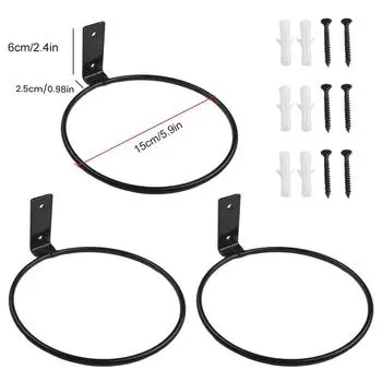 Стеллаж для хранения с фиксированным кольцом, садовый кронштейн, железный лоток для домашних животных M