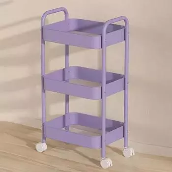 Стеллаж для хранения с колесами, прочная несущая многослойная конструкция, простая установка, устойчивая универсальная тележка для хранения жёлтый