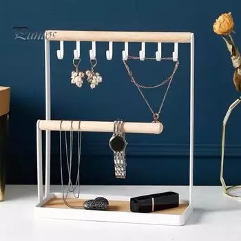 Стеллаж для хранения ювелирных изделий, большая вместительная подставка для ювелирных изделий, браслет, ожерелье, часы, серьги, держатель для организации, стабильная структура, органайзер для ювелирных изделий белый