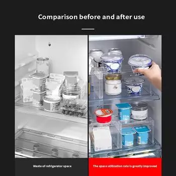 Стеллаж для хранения в холодильнике, разделитель для хранения, разделитель для хранения в ванной, прозрачный разделитель