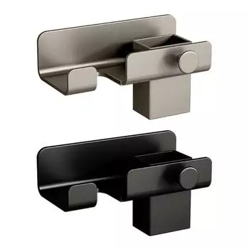 Стеллаж для хранения в ванной комнате Аксессуары для ванной Держатель для фена для рук X3UC чёрный