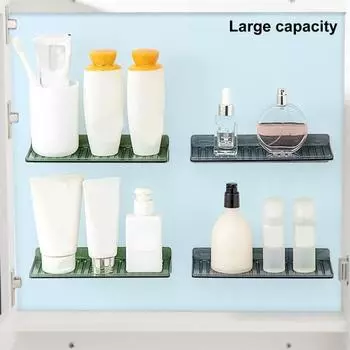 Стеллаж для хранения в ванной комнате, простая установка, настенный, прочный, выдерживает большую нагрузку, кухонный инструмент белый