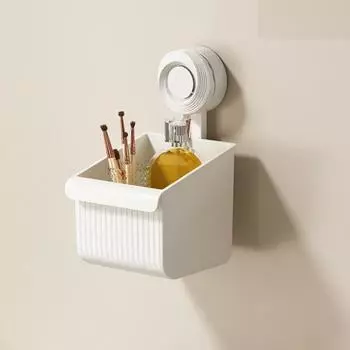 Стеллаж для хранения в ванной комнате. Съемный, толстый, нескользящий, противоскользящий. Прочная установка на присоске. Большой несущий органайзер для хранения душа. S