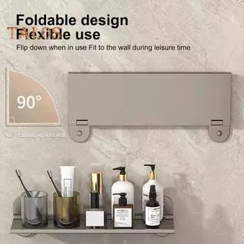 Стеллаж для хранения в ванной комнате Складной водонепроницаемый антикоррозийный большой подшипник нагрузки противоскользящий без ударов отель домашний шампунь органайзер для мытья тела полка для хранения раковины 30 cm