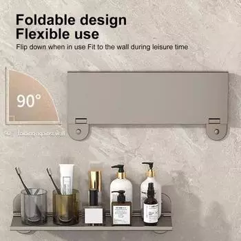 Стеллаж для хранения в ванной комнате, складной, водонепроницаемый, антикоррозийный, выдерживает большую нагрузку, противоскользящий, без ударов, шампунь для дома и гостиницы 30 cm