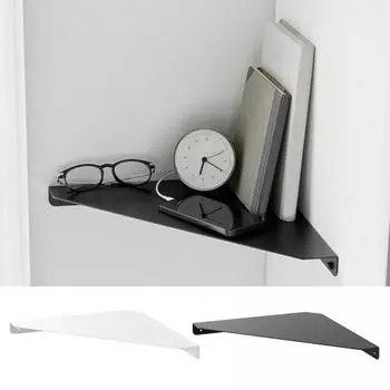 Стеллаж для хранения в ванной комнате, угловая полка, устойчивая к ржавчине, прочная, несущая, простая установка, плавающая полка для душа, держатель для шампуня чёрный