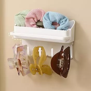 Стеллаж для хранения веревки с петлей для волос, многофункциональный бесшовный стеллаж для хранения в общежитии без перфорации