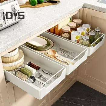 Стеллаж для хранения вещей Выдвижной ящик шкафа Прочная несущая конструкция Расширяемая конструкция Простая установка Многофункциональный органайзер S