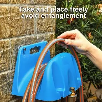Стеллаж для хранения водопроводных труб Настенный кронштейн для шланга Прочная несущая способность Простая установка Катушка для труб Держатель водяного шланга Опорный кронштейн для хранения синий