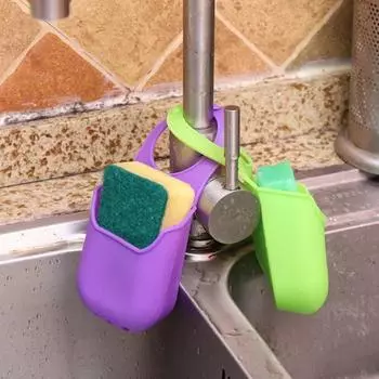 Стеллаж для слива раковины, кухонная корзина для хранения, полка, подвесная сумка для раковины, держатель для губки, сушилка для мыльницы, домашний органайзер, кухонные аксессуары серый