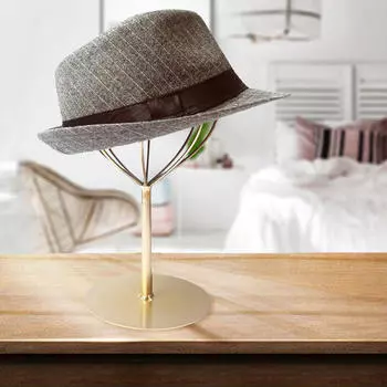 Стеллаж для выставки товаров Полая металлическая самонесущая устойчивая прочная подставка для фена, шляпа серебряный