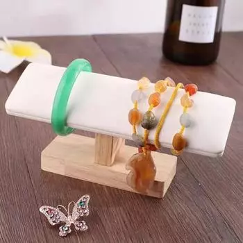 Стеллаж для выставки товаров с цепочкой для ножных браслетов, стеллаж для хранения из мягкой ткани, высококачественный органайзер для витрины, органайзер для ножных браслетов, отличный дисплей, ювелирные изделия из дерева