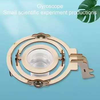 STEM Gyroscope Science Kit Деревянный DIY Обучающая игрушка для детей Сборка без клея STEM Проект с предварительно вырезанными деталями Изучение физики через игру Подарок для Sets