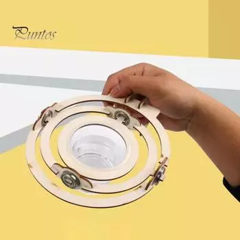 STEM Gyroscope Science Kit Деревянный DIY Обучающая игрушка для детей Сборка без клея STEM Проект с предварительно вырезанными деталями Изучение физики через игру Подарок Sets