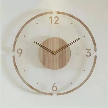 Стена Скандинавская Контролируемая Стена Стена Непрерывная Секундная Долговечная Тонкая Круглая Стена Кампус Арабская Круглая Комната Рамка Диаметра Комнаты Часы, Деревянные,